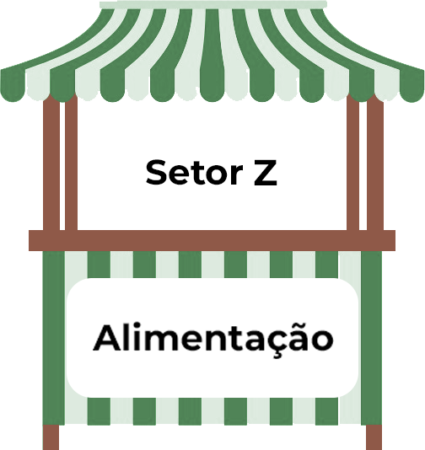 Barraquinha de identificação do Setor Z