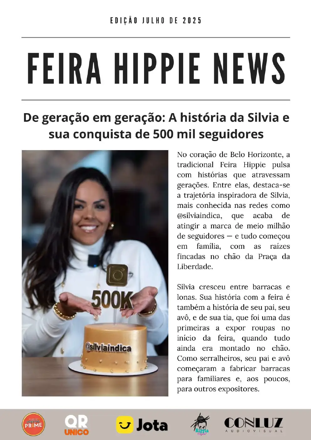 Cover of the July 2025 Feira Hippie News