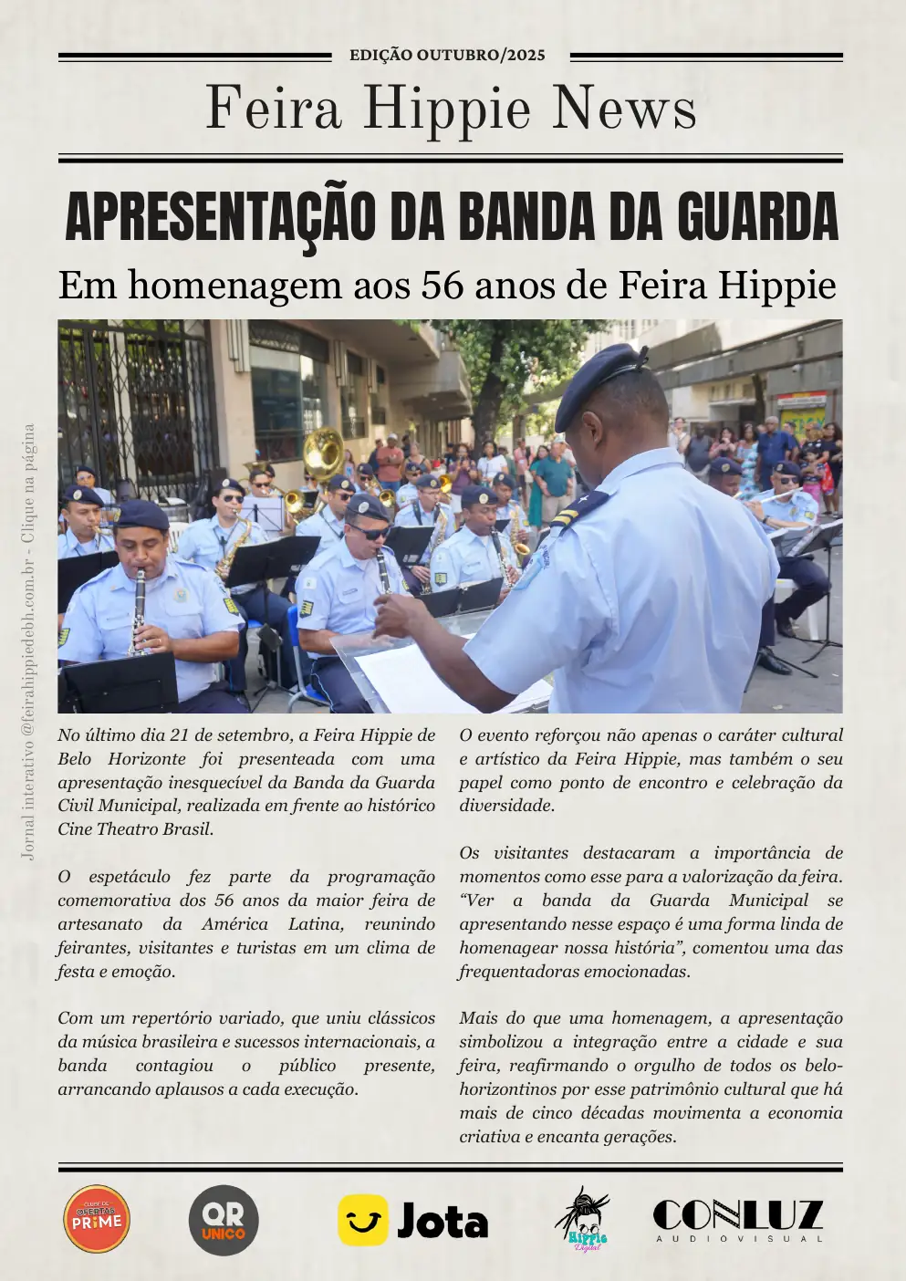 Cover of the October 2025 Feira Hippie News